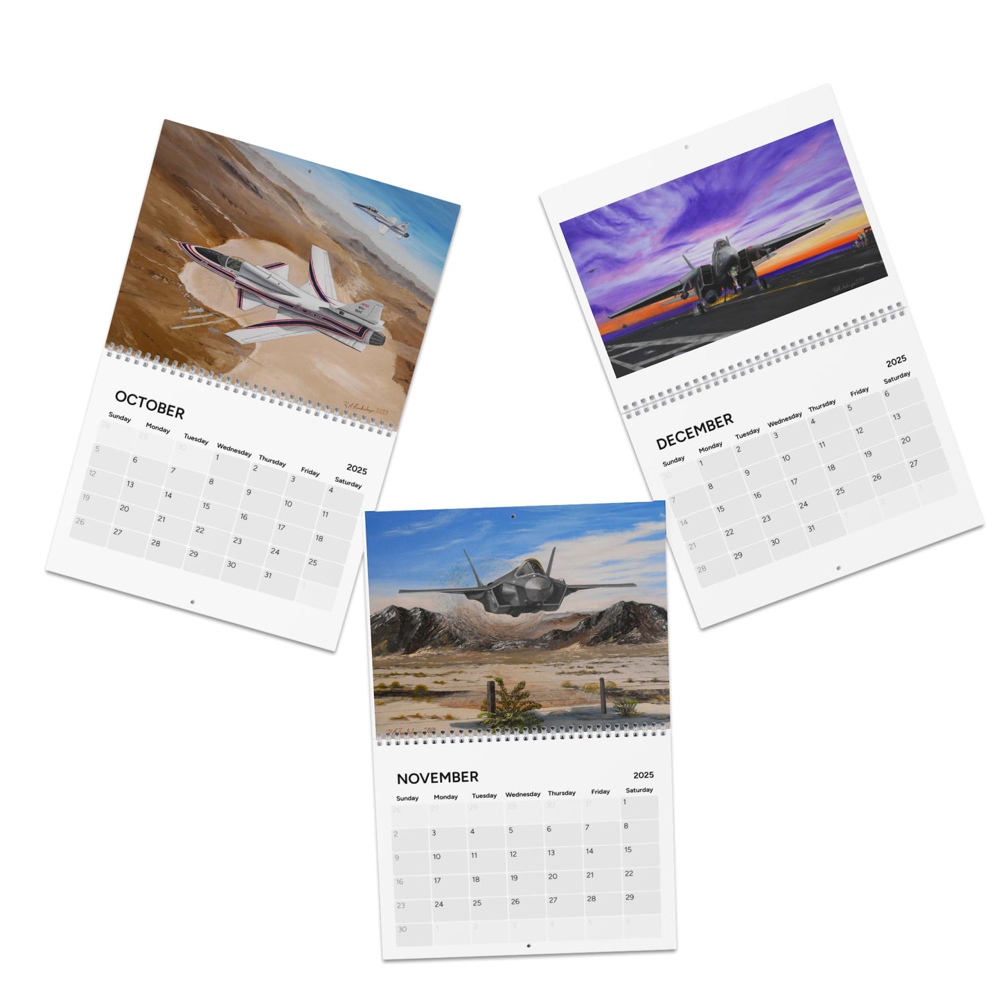 Aviation Art Calendar 2025 | Airplane Wall Calendar, Pilot Gift, Military Aviation Decor, Office Wall Art, Airplane Enthusiast Gift