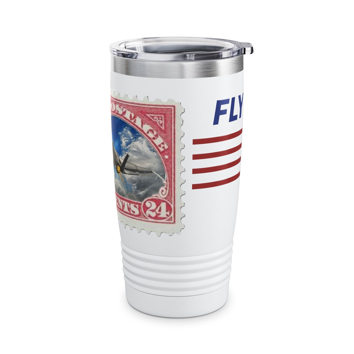 Tumbler (F-35 Lightning II)| Vintage postage stamp style