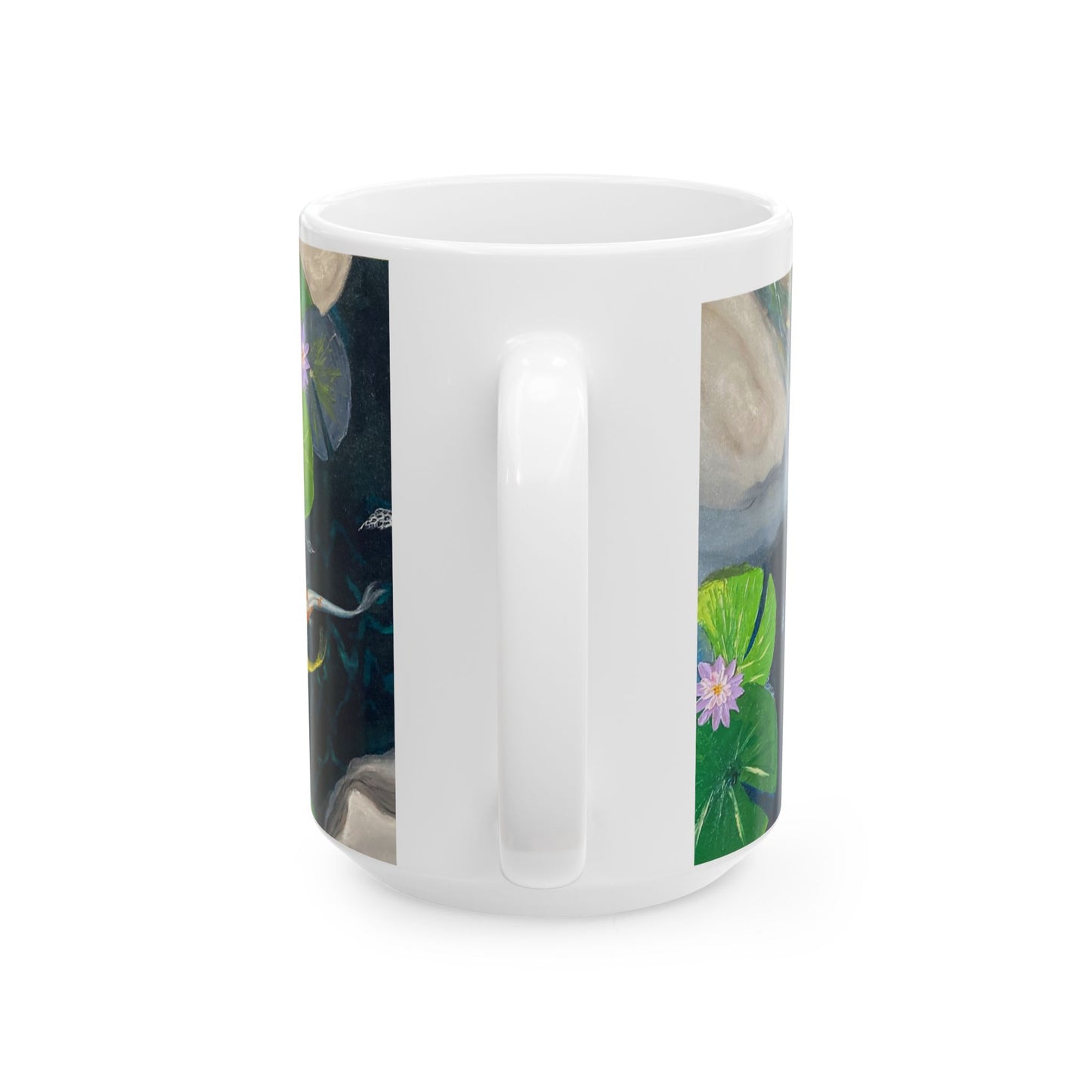 Artistic Koi Fish Ceramic Mug - 11oz & 15oz - Perfect for Nature Lovers
