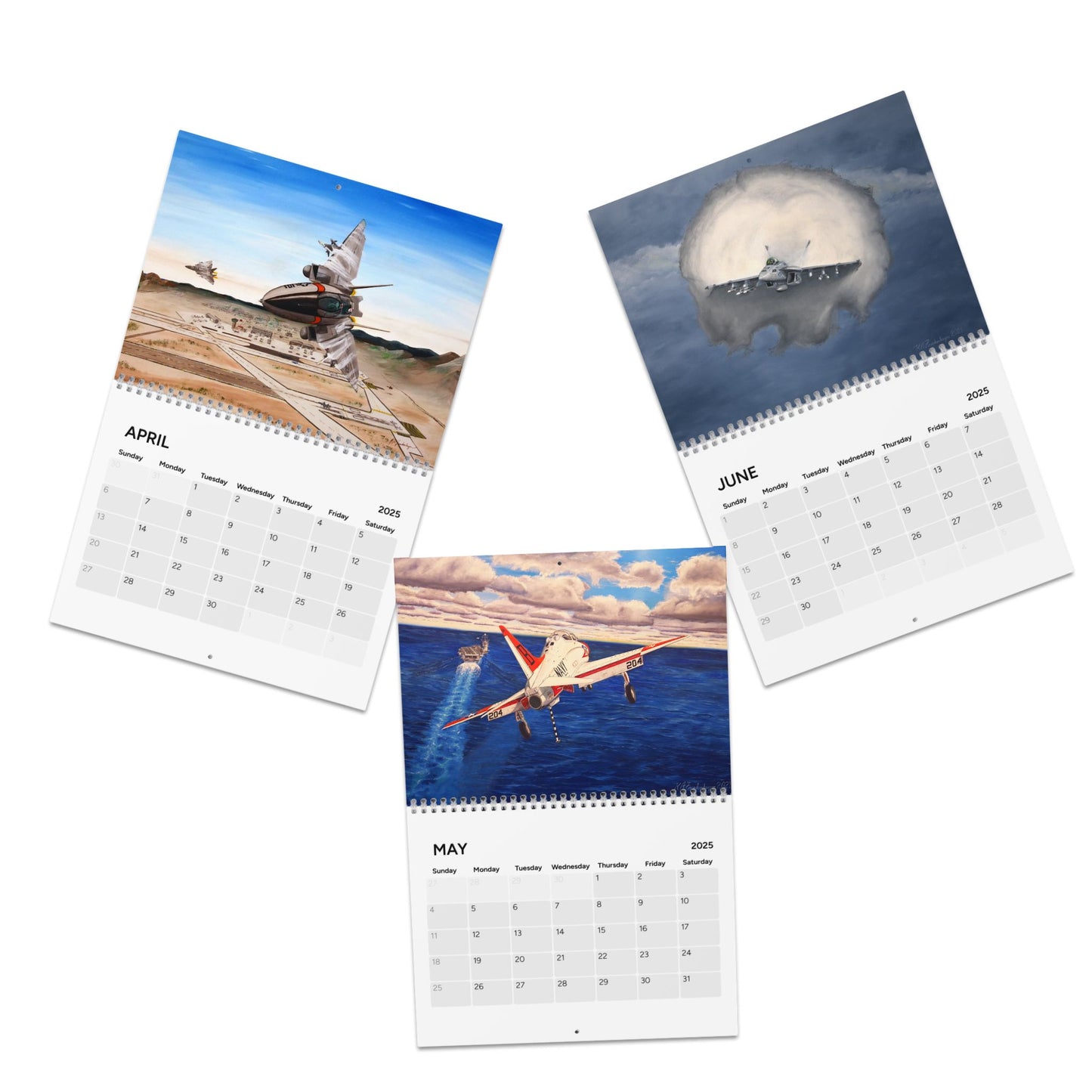 Aviation Art Calendar 2025 | Airplane Wall Calendar, Pilot Gift, Military Aviation Decor, Office Wall Art, Airplane Enthusiast Gift