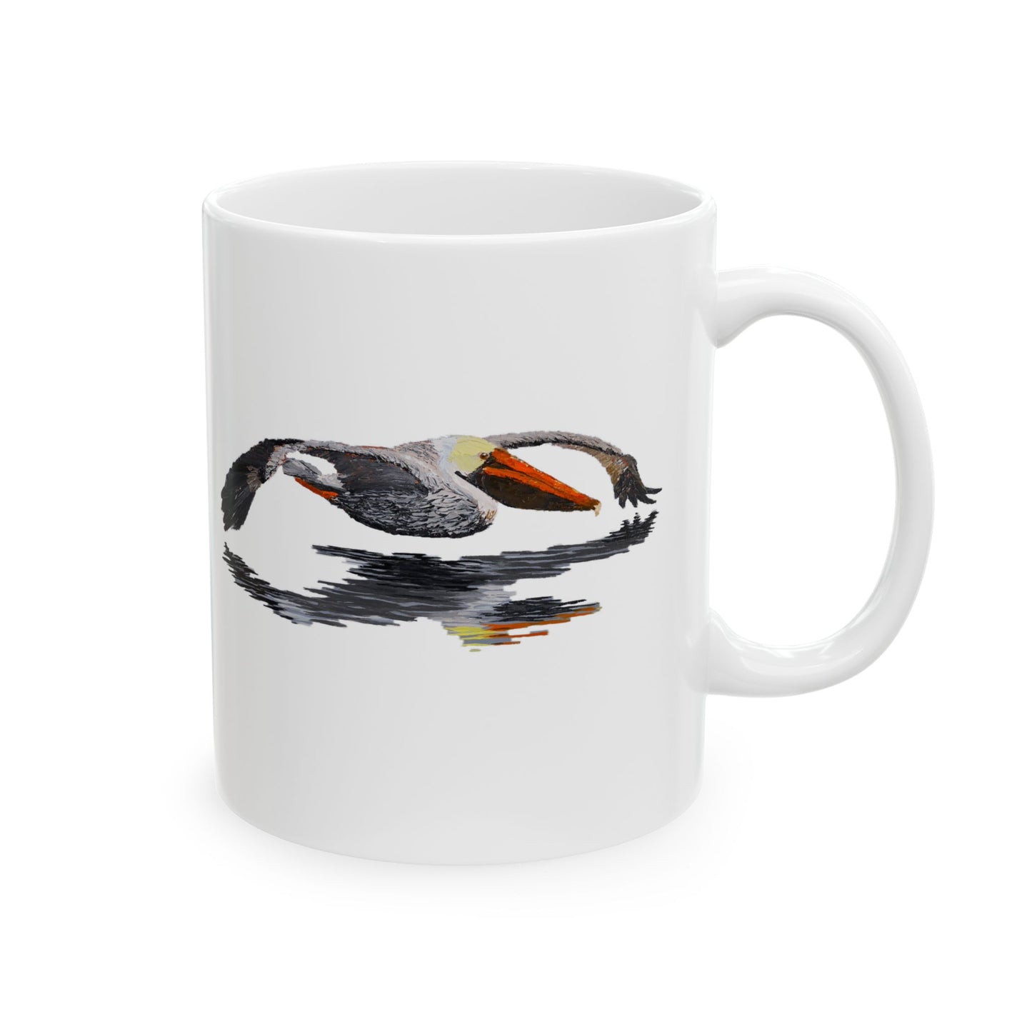 Ceramic Mug – "Grey Pelican Low Pass!”