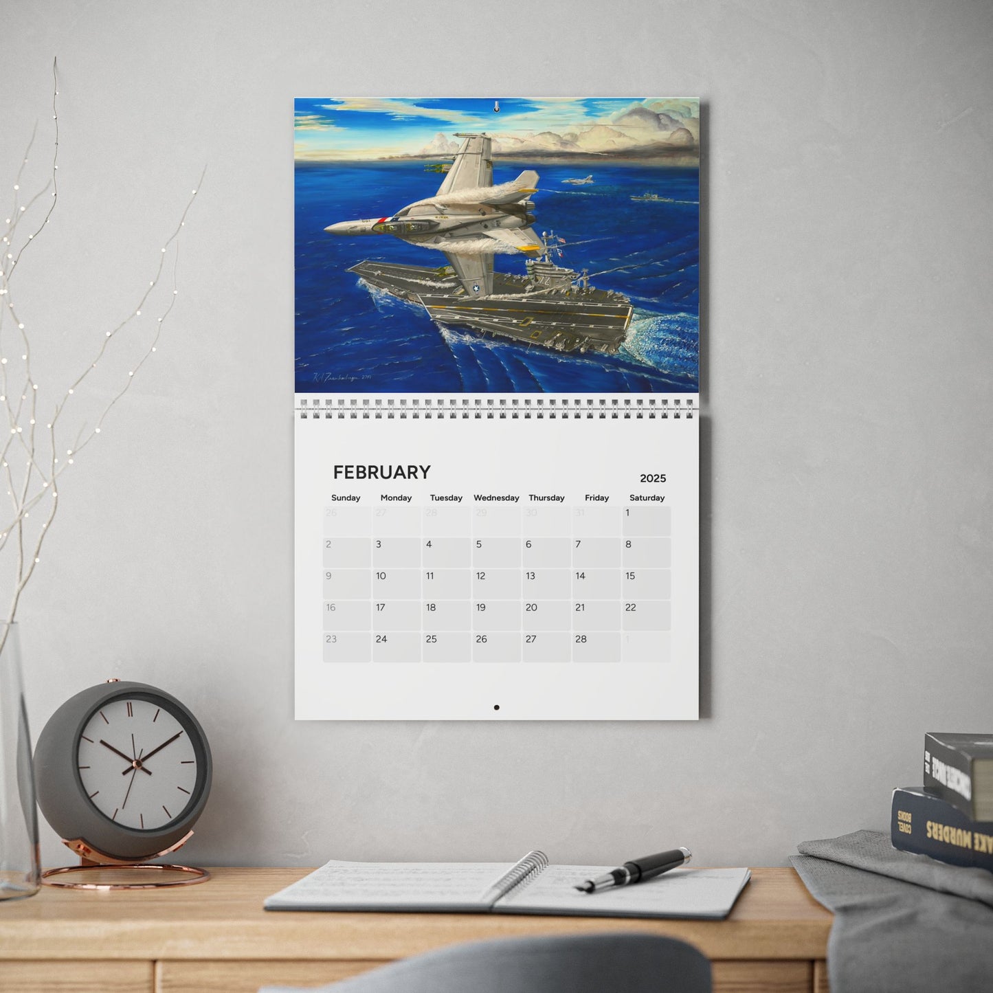 Aviation Art Calendar 2025 | Airplane Wall Calendar, Pilot Gift, Military Aviation Decor, Office Wall Art, Airplane Enthusiast Gift
