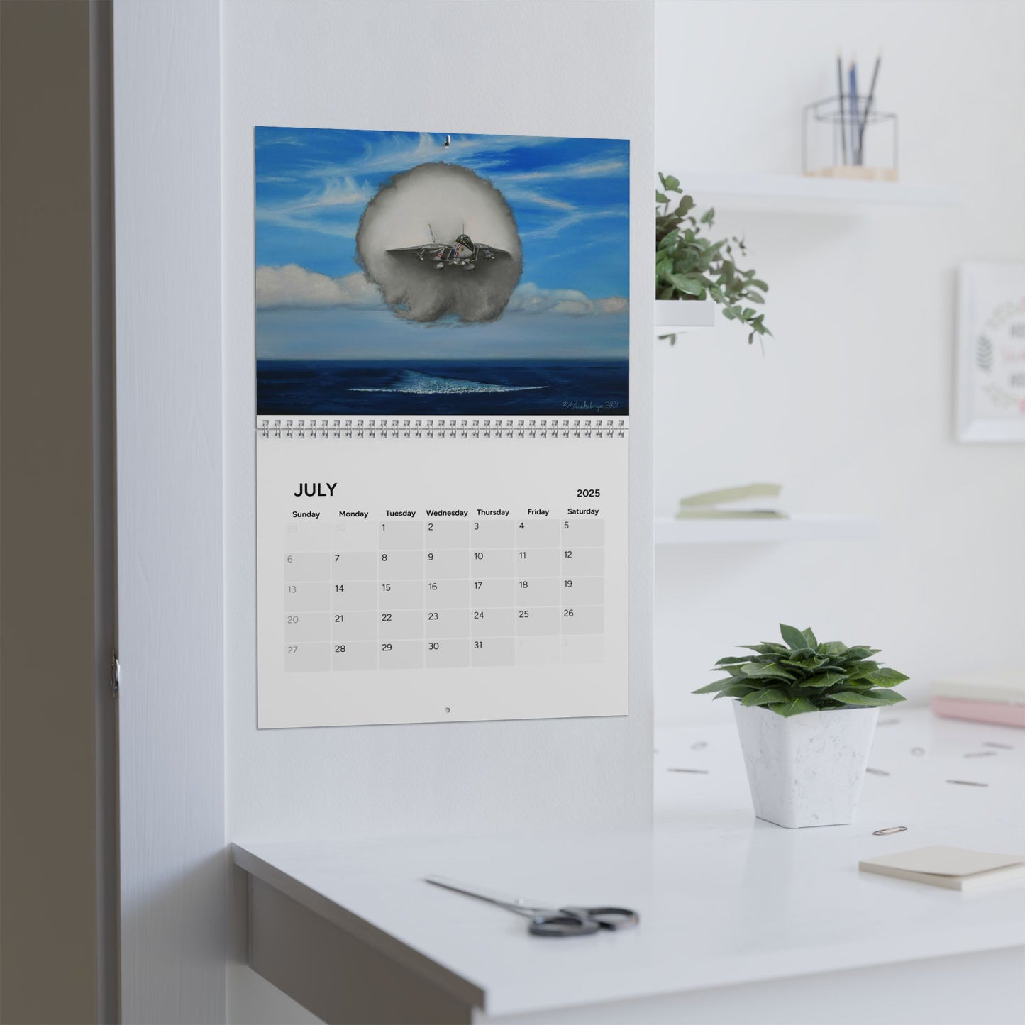 Aviation Art Calendar 2025 | Airplane Wall Calendar, Pilot Gift, Military Aviation Decor, Office Wall Art, Airplane Enthusiast Gift
