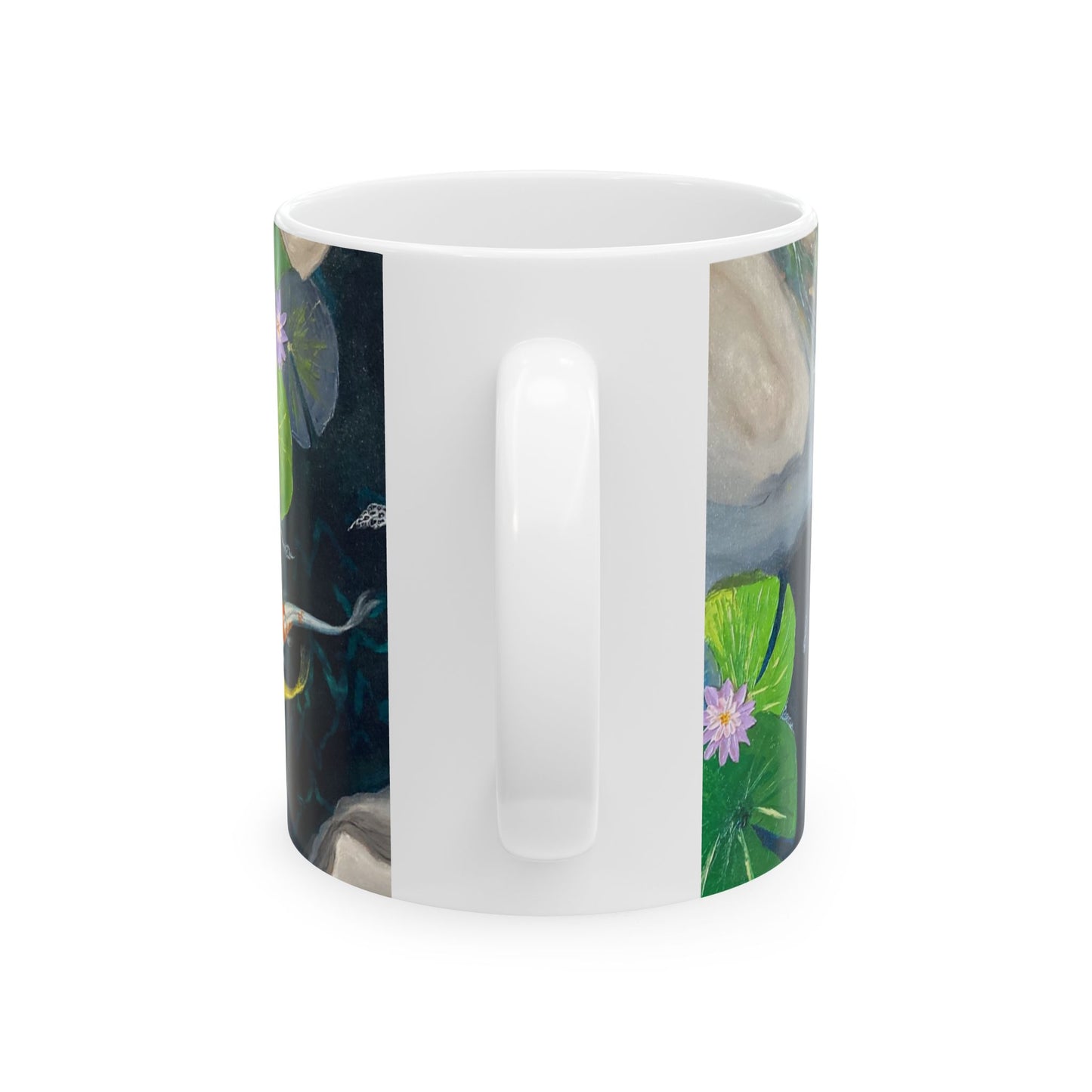 Artistic Koi Fish Ceramic Mug - 11oz & 15oz - Perfect for Nature Lovers
