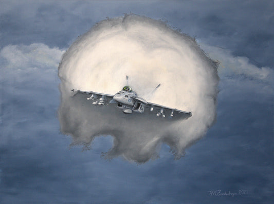 Original Oil Painting - "Doing the Number, FA-18E"