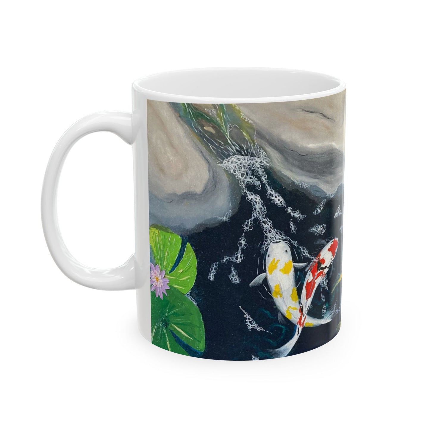 Artistic Koi Fish Ceramic Mug - 11oz & 15oz - Perfect for Nature Lovers