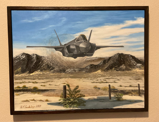 Kicking Up Dust, F-35A (Original Oil Paining)