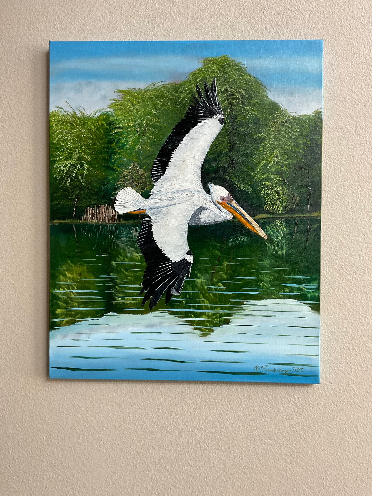 Original Oil Painting - "Pelican Paradise"