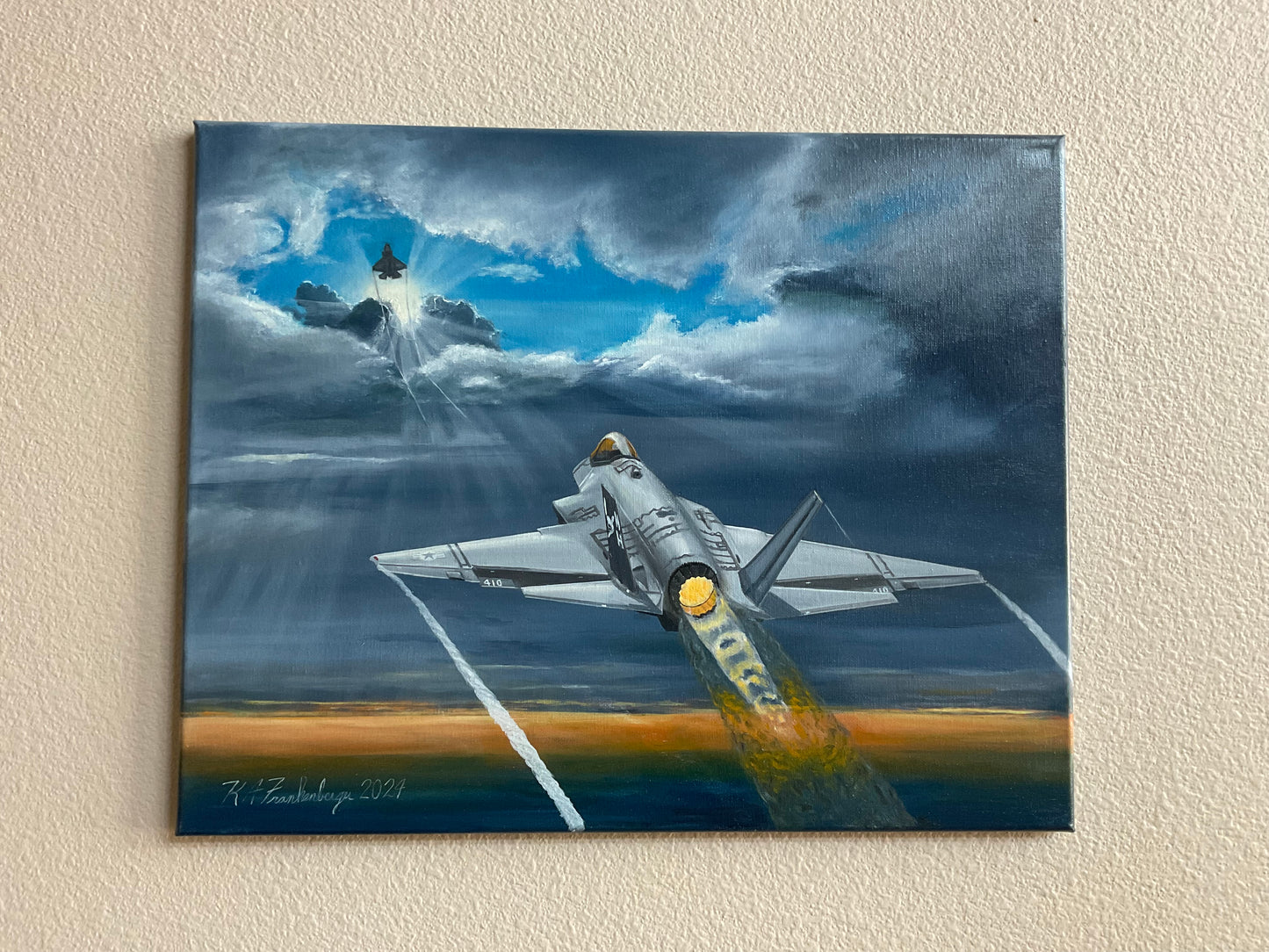 Original Oil Painting - "Porthole to the Sky"