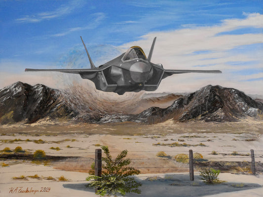 "Kicking Up Dust, F-35A Lighting II"  Print - Aviation Wall Decor for Enthusiasts